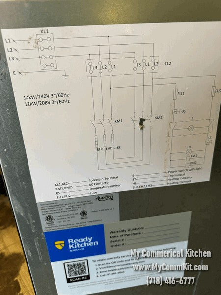 USED Advantco EF40-208-3 - 40 lb. Electric Floor Fryer - 208v, 3Ph