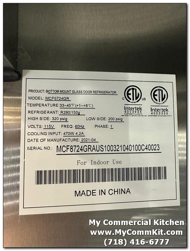 USED Atosa MCF8724GR Glass Door Merchandiser