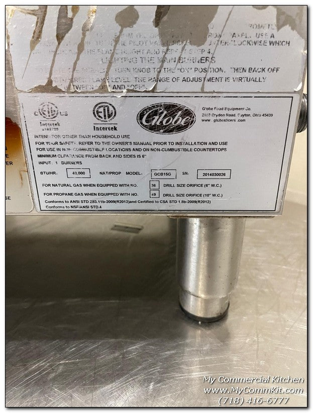 USED Globe GCB15G Counter Charbroiler