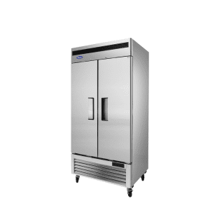 MBF8506GR — 40"-Wide Bottom Mount Solid Two-Door Reach-in S/S Refrigerator