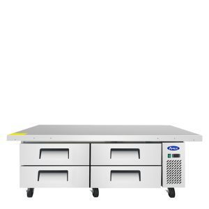 MGF8454GR — 76" Four-Drawer Stainless Steel Chef Base Refrigerator