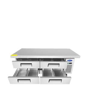 MGF8454GR — 76" Four-Drawer Stainless Steel Chef Base Refrigerator