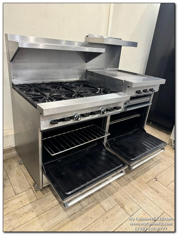 USED Garland Sunfire X60-6R24RR (6) Burner Range w/ 24in. Griddle