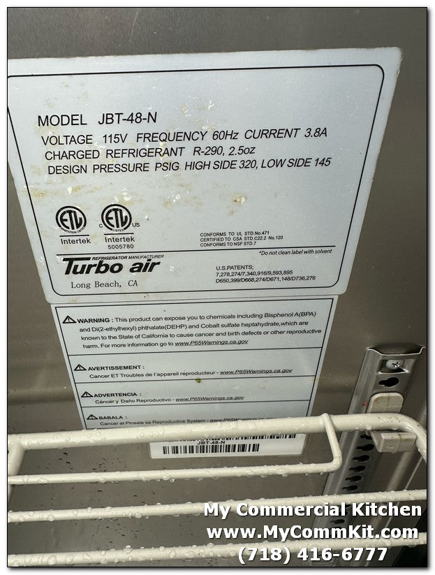 USED Turbo Air JBT-48-N Sandwich/Salad Prep Table