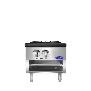 Estufa de gas ATSP-18-1L de acero inoxidable resistente de 45 cm de ancho, versión baja
