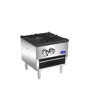 Estufa de gas ATSP-18-1L de acero inoxidable resistente de 45 cm de ancho, versión baja