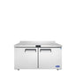 MGF8410GR — 60" Double-door Stainless Steel Worktop Refrigerator with Backsplash