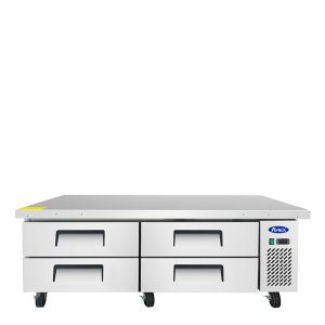 MGF8453GR — 72" Four-Drawer Stainless Steel Chef Base Refrigerator