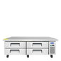 MGF8453GR — 72" Four-Drawer Stainless Steel Chef Base Refrigerator