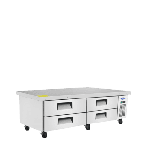 MGF8453GR — 72" Four-Drawer Stainless Steel Chef Base Refrigerator