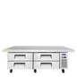 MGF8454GR — 76" Four-Drawer Stainless Steel Chef Base Refrigerator
