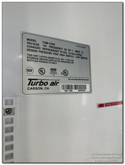 USED True TGM-72RS Glass Swing Door Merchandiser